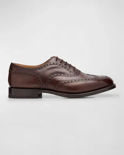 Church's Men's Burwood Brogue Wingtip Leather Oxfords In Ebano