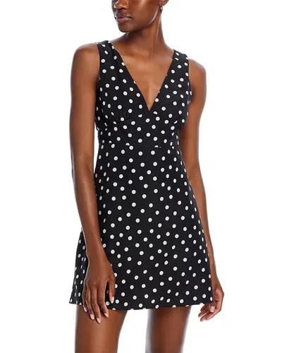 Ciao Lucia Manolo V Neck Mini Dress In Polka Dot