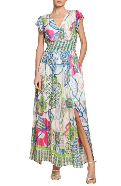 Ciebon Jennsen Floral Maxi Dress In Cream