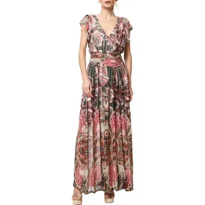 Ciebon Jennsen Floral Maxi Dress In Red Multi