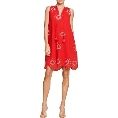 Ciebon Kailani Sleeveless A-line Dress In Red