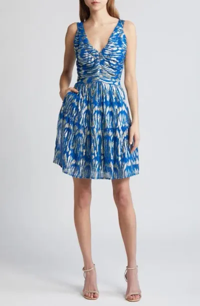 Ciebon Mai Fit & Flare Dress In Blue