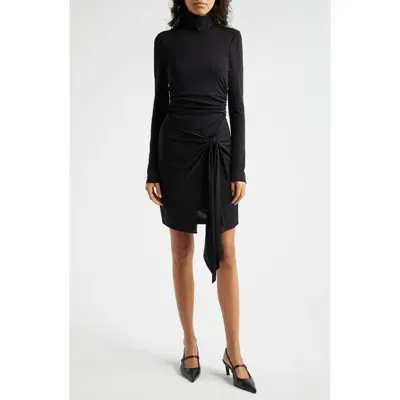 Cinq À Sept Mini Long Sleeve Johnson Dress In Black