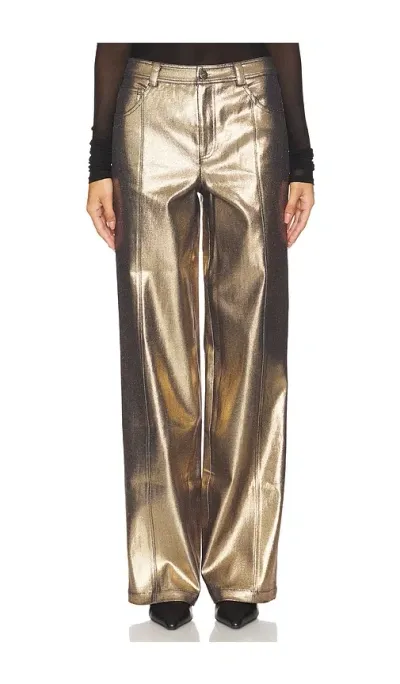 Cinq À Sept Gold Coated Francine Pant