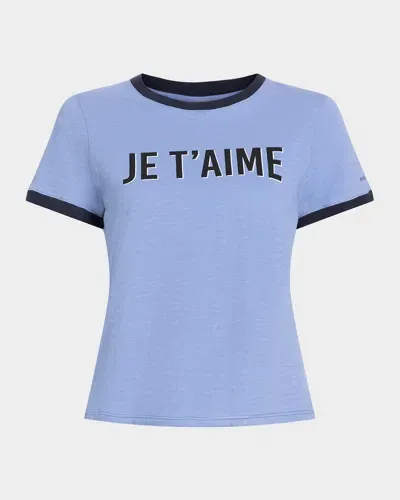 Cinq À Sept Je Taime Ringer Tee In Rustic Blue