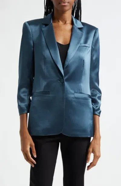 Cinq À Sept Khloe Satin Blazer In Nightfall