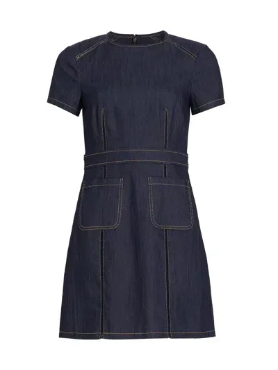 Cinq À Sept Cinq A Sept Women's Gianna Denim Stretch Mini Dress, Indigo