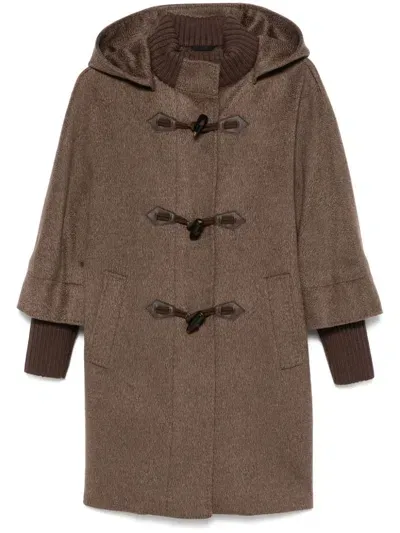 Cinzia Rocca Cashmere Coat In Brown