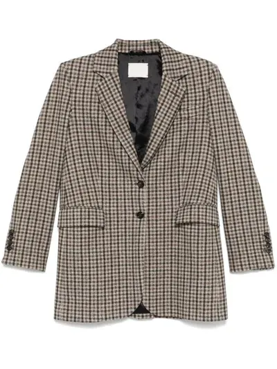 Circolo 1901 Checked Blazer In Brown