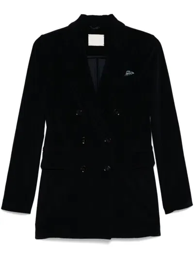 Circolo 1901 Corduroy Blazer In Black