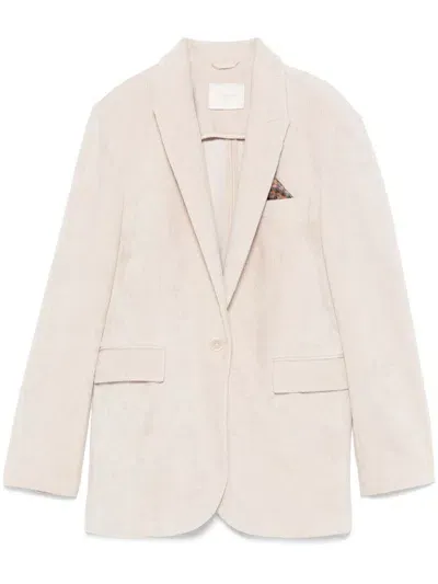 Circolo 1901 Corduroy Cotton Jacket In Beige