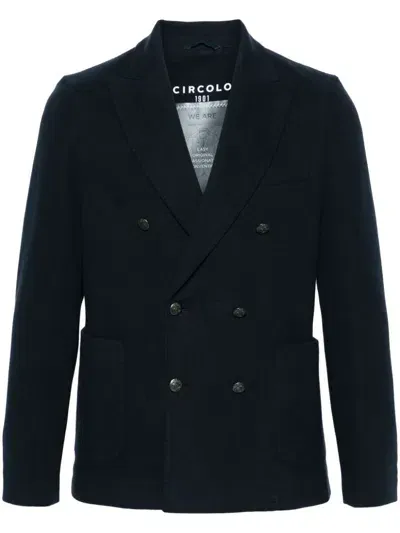 Circolo 1901 Double-breasted Blazer In Blue