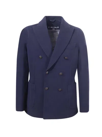 Circolo 1901 Double-breasted Circolo Jacket In Blue