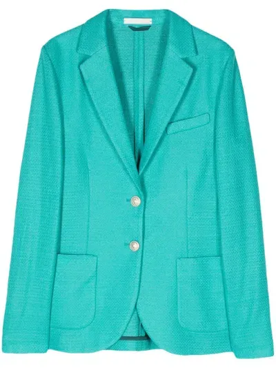 Circolo 1901 Cotton-linen-blend Blazer In Green