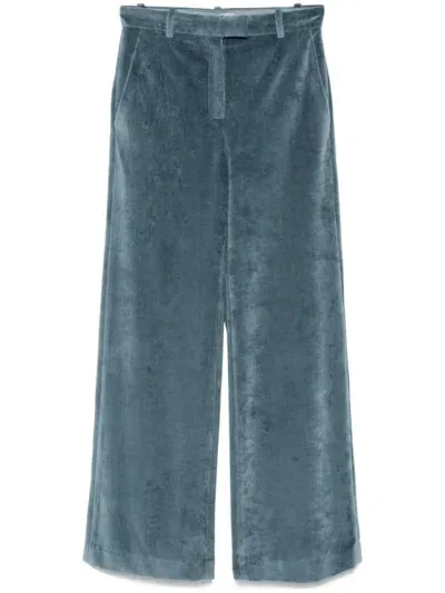 Circolo 1901 Velvet Trousers In Blue