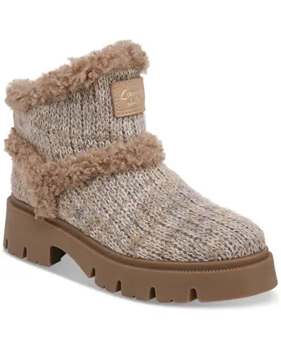 Circus Ny By Sam Edelman Clare Cozy Knit Lug-sole Booties In Natural Multi,nutmeg