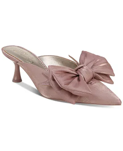 Circus Ny By Sam Edelman Fiona Mid-heel Bow Pumps In Blush French Macaron Satin