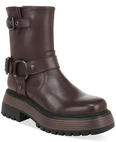 Circus Ny By Sam Edelman Hadley Lug-solo Moto Booties In Dark Chocolate