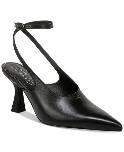 Circus Ny By Sam Edelman Women's Tara High-vamp Pointed-toe Pumps In Black Leather