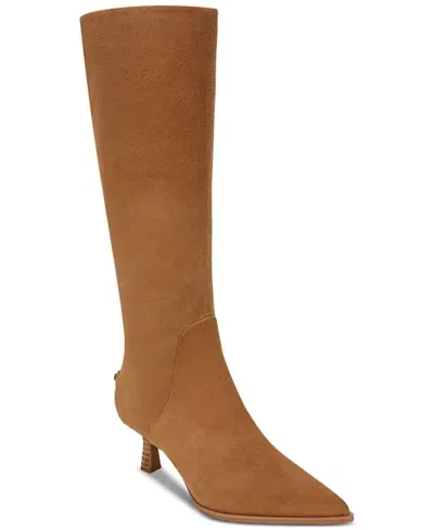 Circus Ny By Sam Edelman Women's Yulia Kitten-heel Dress Boots In Spiced Nutmeg Suede