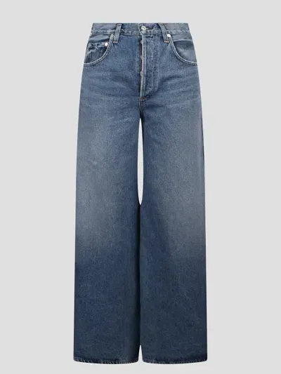 Citizens Of Humanity Amari Ultra Wide Leg Dweller Jeans In Blue