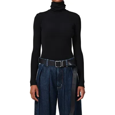 Citizens Of Humanity Caradene Turtleneck Rib Top In Black