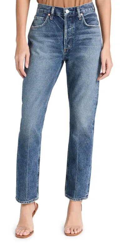 Citizens Of Humanity Charlotte High Rise Straight Jeans First Class In Blue