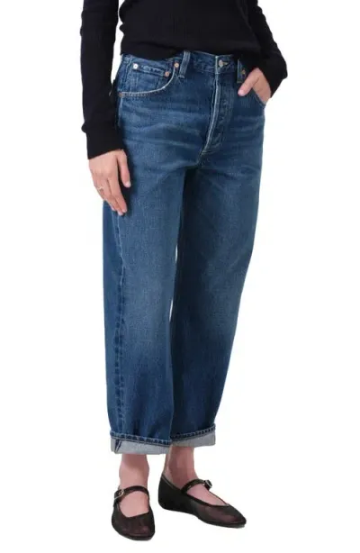 Citizens Of Humanity Dahlia Relaxed Crop Bow Leg Jeans In Claremont