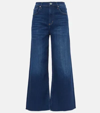 Citizens Of Humanity Lyra Cropped High-rise Wide-leg Jeans In Blue