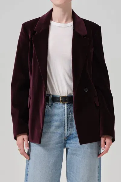 Citizens Of Humanity Matteau Blazer In Bordeaux In Burgundy