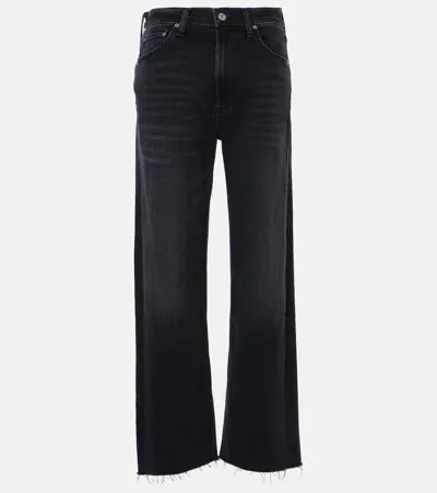 Citizens Of Humanity Palma Straight High-rise Straight Jeans In Black