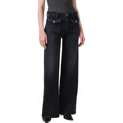 Citizens Of Humanity Raven Patch Pocket Wide Leg Jeans In Clove