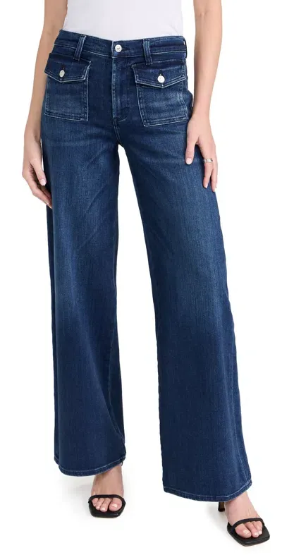 Citizens Of Humanity Raven Patch Pocket Wide Leg Jeans Regency In Blue