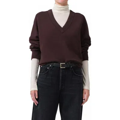 Citizens Of Humanity Ronan V-neck Sweatshirt In Clove