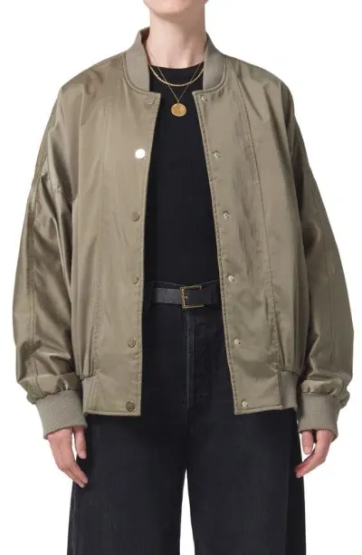 Citizens Of Humanity Sasha Bomber Jacket In Olivine