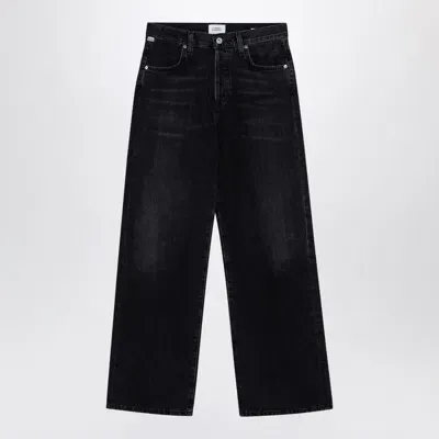 Citizens Of Humanity Wide Dark Denim Jeans In Black