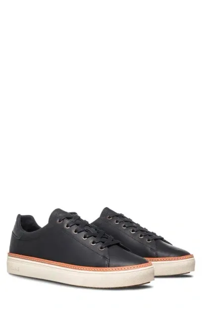 Clae Bradley Leather Welt Sneaker In Black Leather