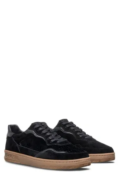 Clae Haywood Leather Sneaker In Black Dark Gum