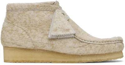 Clarks Originals Taupe Wallabee Boots In Speckled Hair On