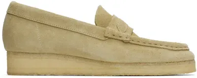 Clarks Originals Beige Wallabee Loafers In Maple Suede