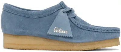 Clarks Originals Blue Wallabee Derbys In French Blue Sde