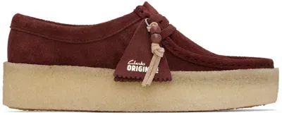 Clarks Originals Red Wallabee Cup Derbys In Deep Red Sde