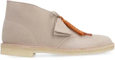 Clarks Suede Desert Boots In Sand