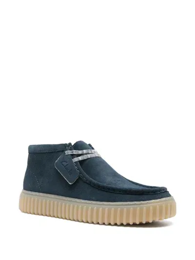 Clarks Torhill Hi Ankle Boots In Blue