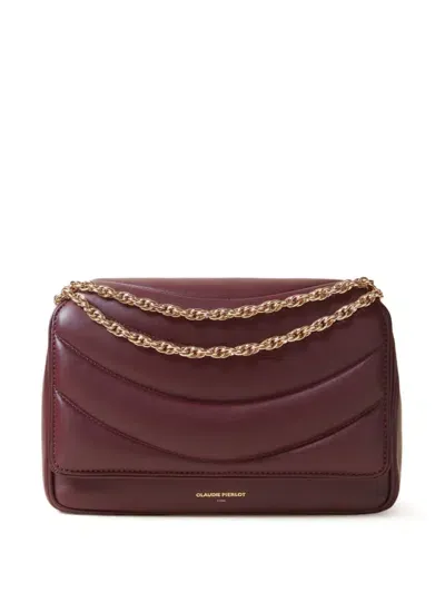 Claudie Pierlot Leather Alba Clutch Bag In Rouges