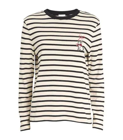 Claudie Pierlot Toto Breton Stripe-print Top In White