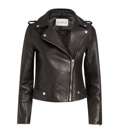 Claudie Pierlot Leather Jacket In Black