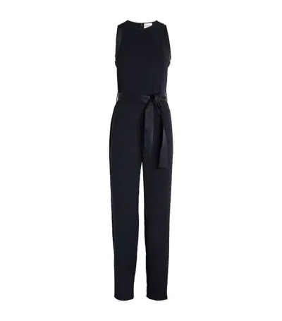 Claudie Pierlot Belted Straight-leg Jumpsuit In Blau