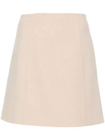 Claudie Pierlot Straight Mini Skirt In Neutrals