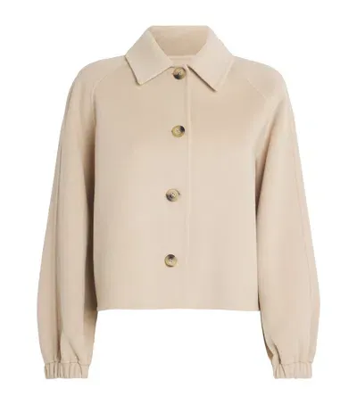 Claudie Pierlot Wool-blend Collared Jacket In Neutral